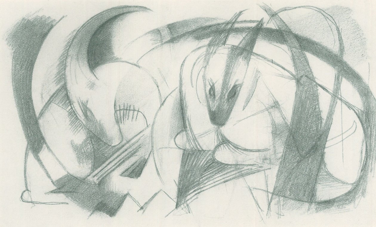 弗朗茨-马克 - 实地写生 - 第 13 张 作者 弗朗兹·马克（Franz Marc）