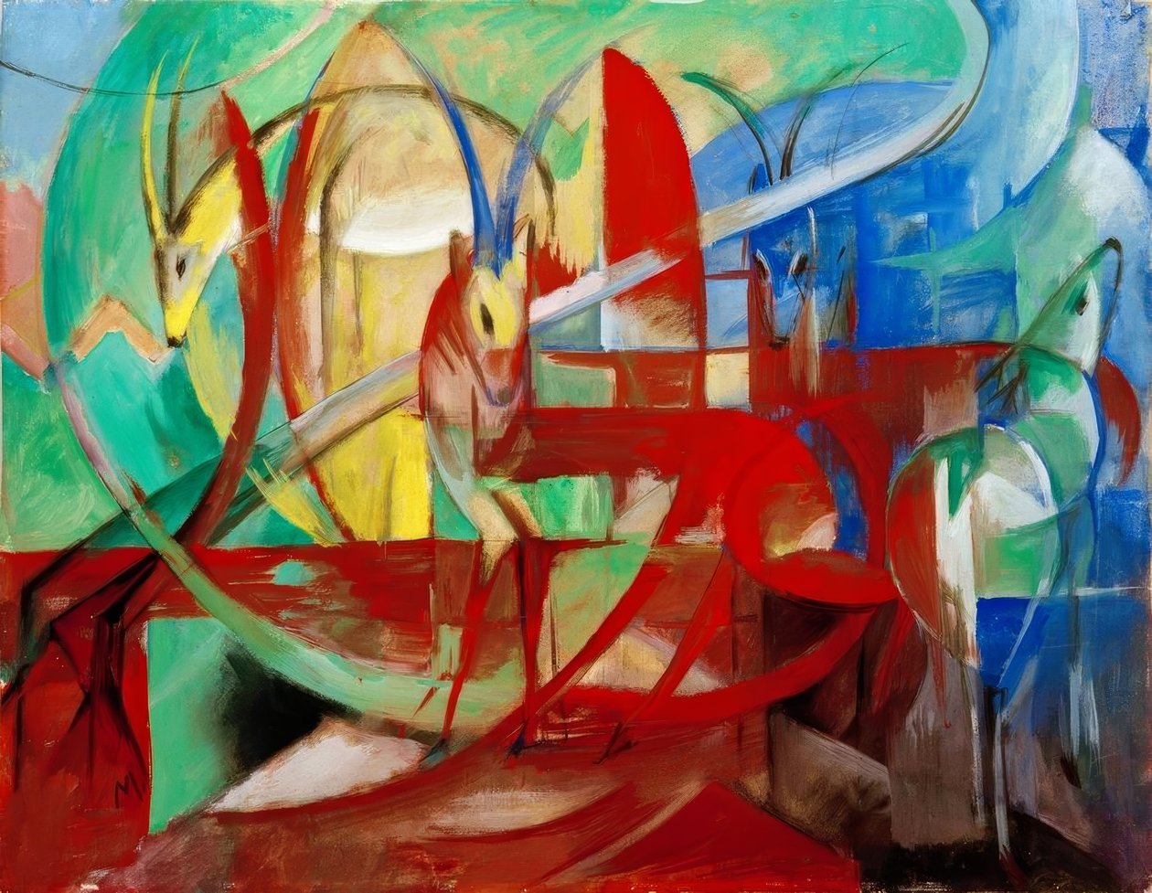 瞪羚 作者 弗朗兹·马克（Franz Marc）