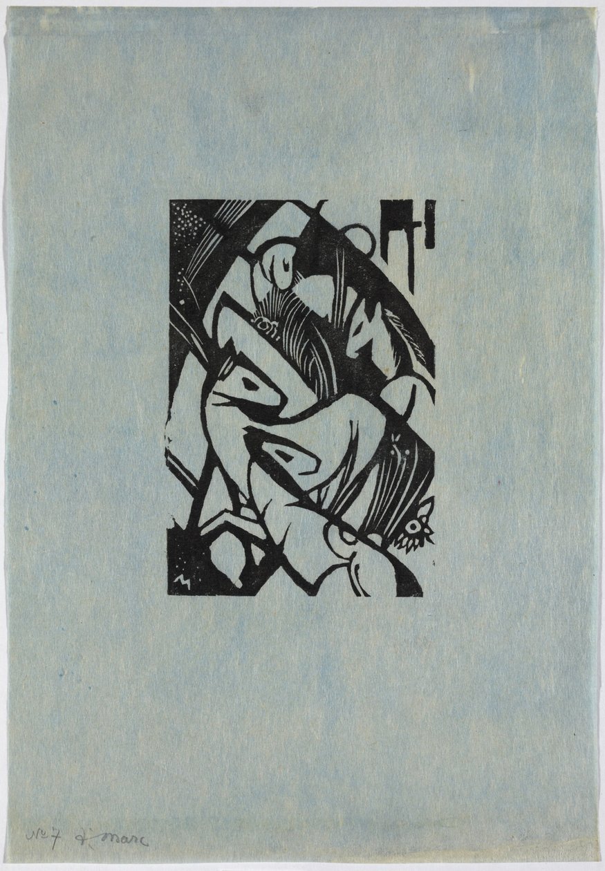 德语: 跳马 作者 弗朗兹·马克（Franz Marc）