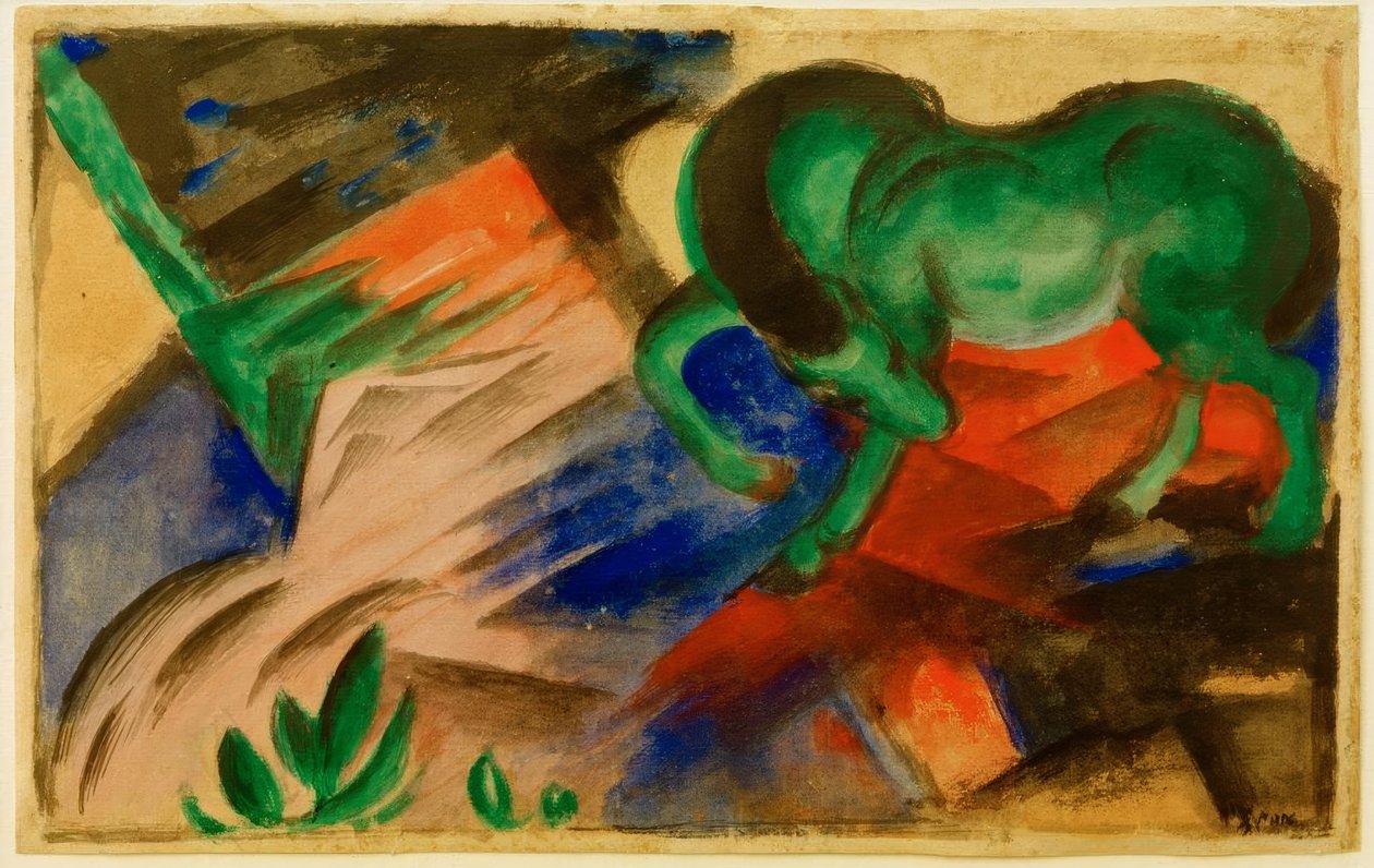 绿马 作者 弗朗兹·马克（Franz Marc）