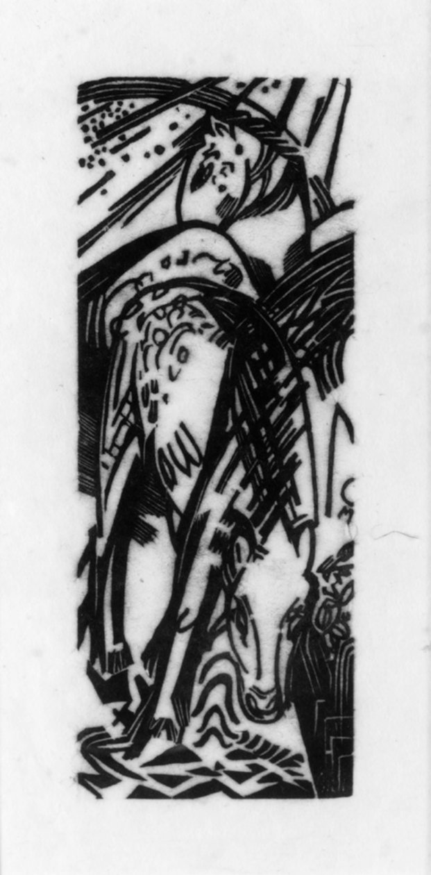 马饮酒 作者 弗朗兹·马克（Franz Marc）