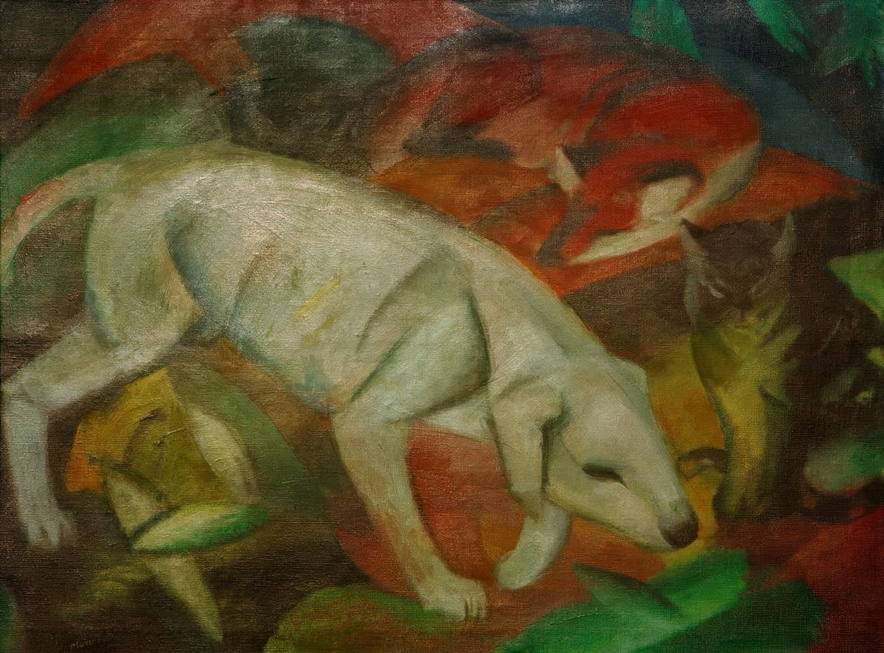 狗，猫，狐狸 作者 弗朗兹·马克（Franz Marc）