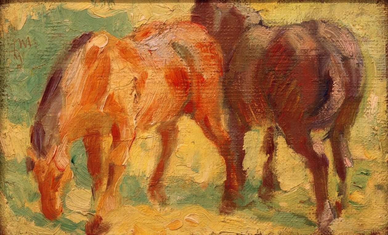 小马图片 作者 弗朗兹·马克（Franz Marc）