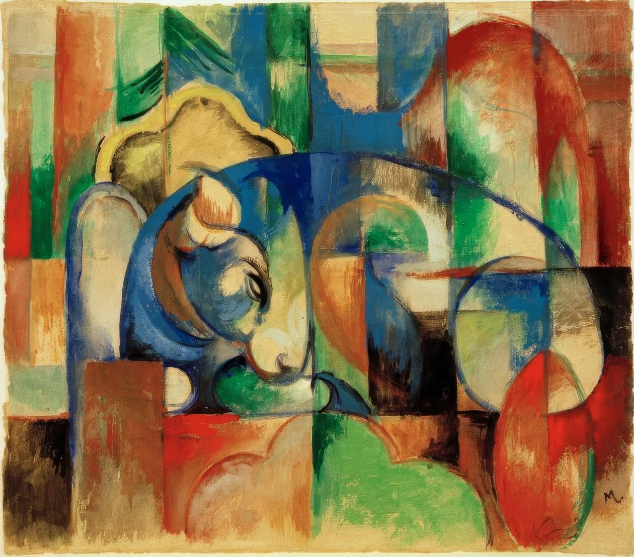 说谎的公牛 作者 弗朗兹·马克（Franz Marc）