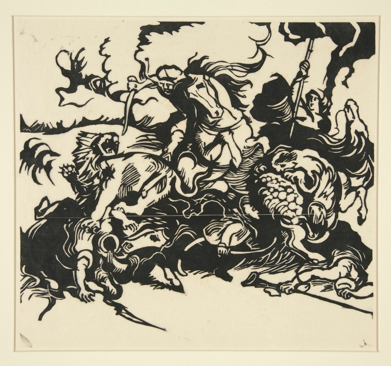 猎狮 作者 弗朗兹·马克（Franz Marc）