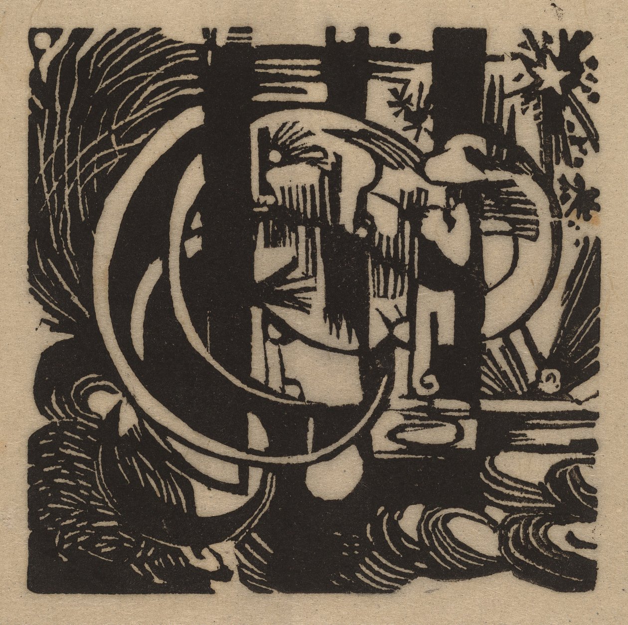 蜥蜴 作者 弗朗兹·马克（Franz Marc）