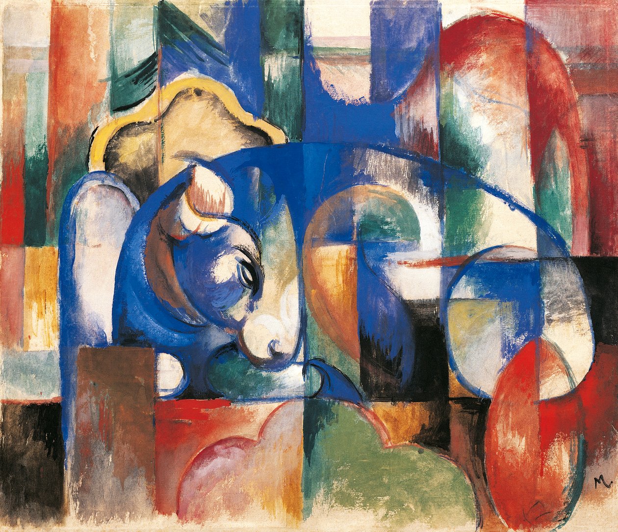 撒谎的公牛 作者 弗朗兹·马克（Franz Marc）