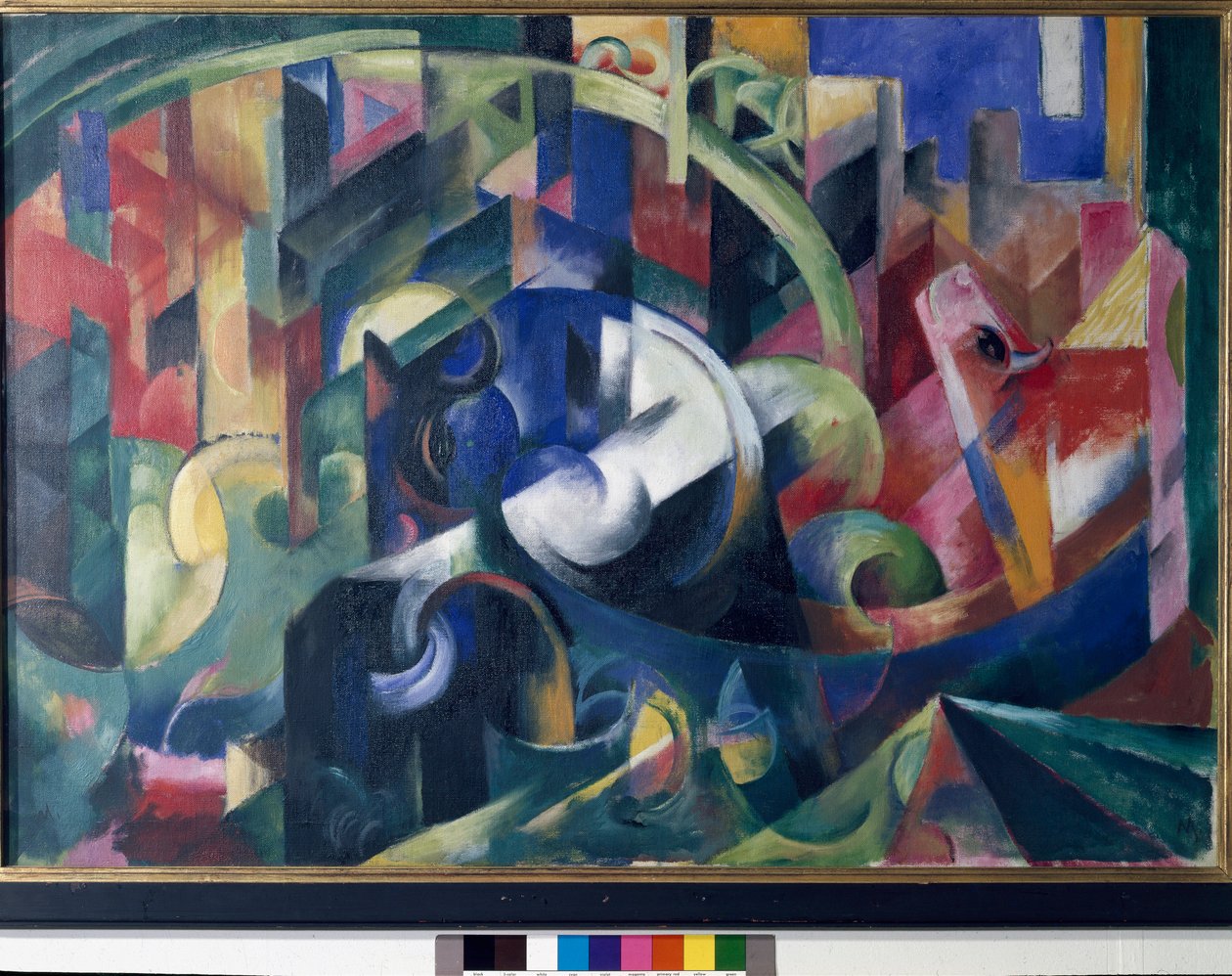 用牛画 作者 弗朗兹·马克（Franz Marc）