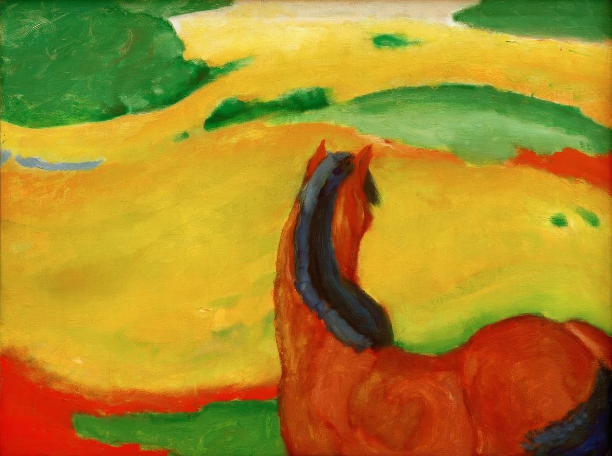 马在乡下 作者 弗朗兹·马克（Franz Marc）