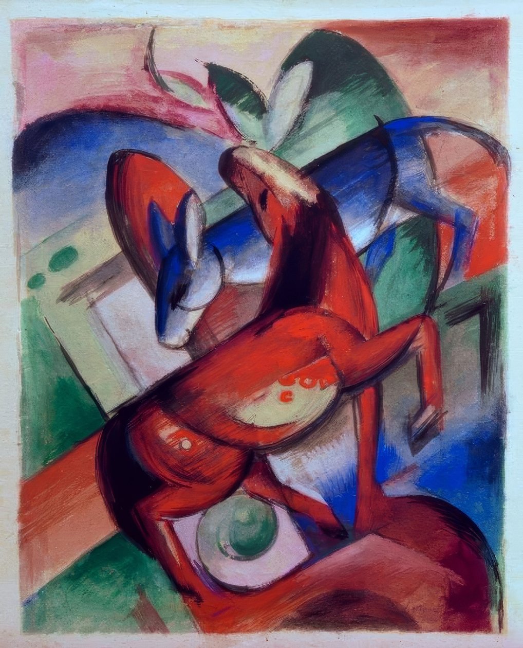 马和驴 作者 弗朗兹·马克（Franz Marc）