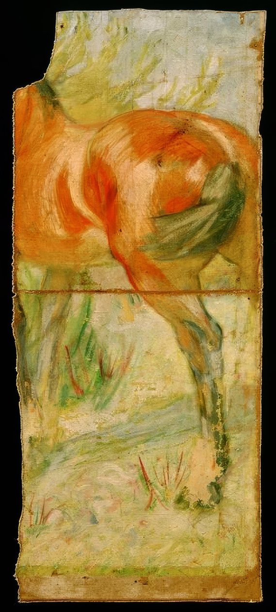 大灌木丛前的马 作者 弗朗兹·马克（Franz Marc）