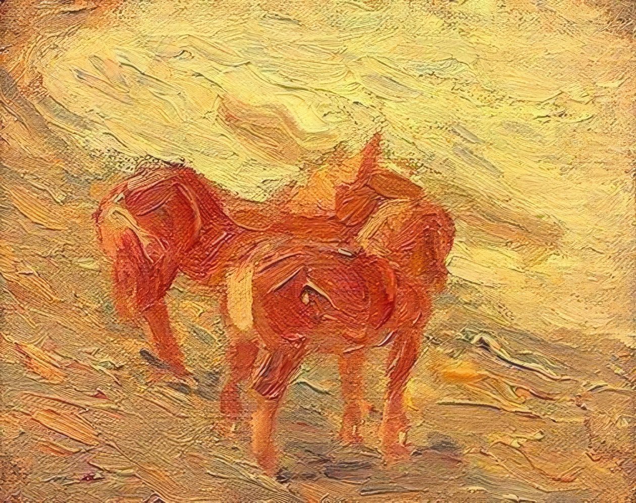 海边的马 作者 弗朗兹·马克（Franz Marc）