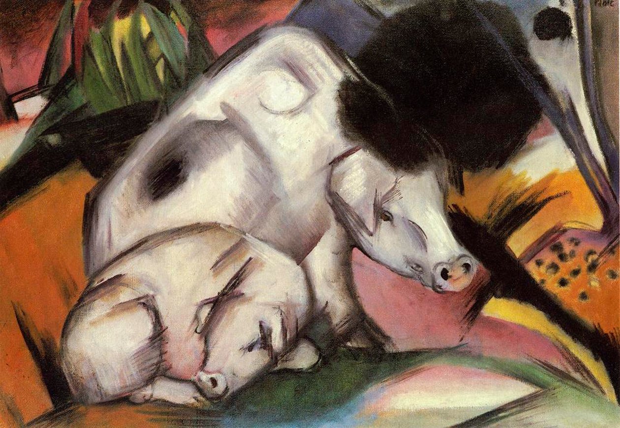 猪 作者 弗朗兹·马克（Franz Marc）