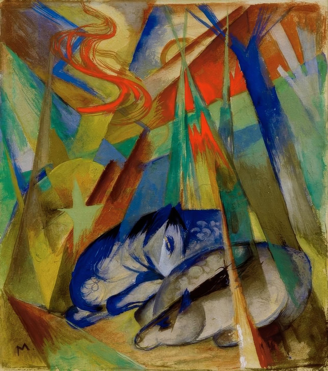 睡觉的动物 作者 弗朗兹·马克（Franz Marc）