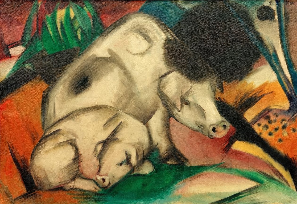 猪（母猪） 作者 弗朗兹·马克（Franz Marc）