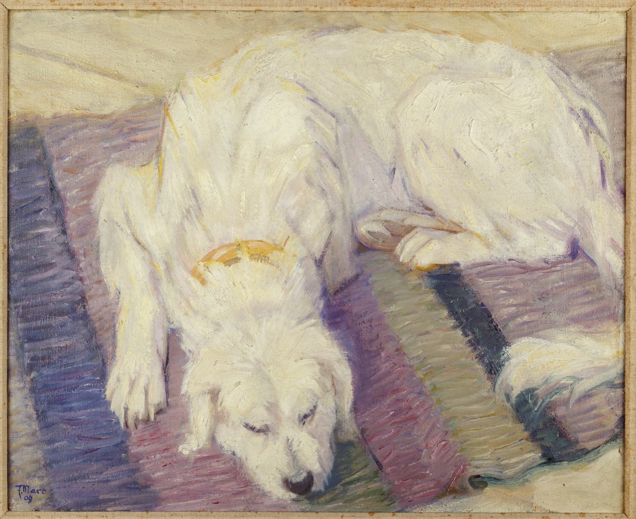 睡狗，1909年 作者 弗朗兹·马克（Franz Marc）