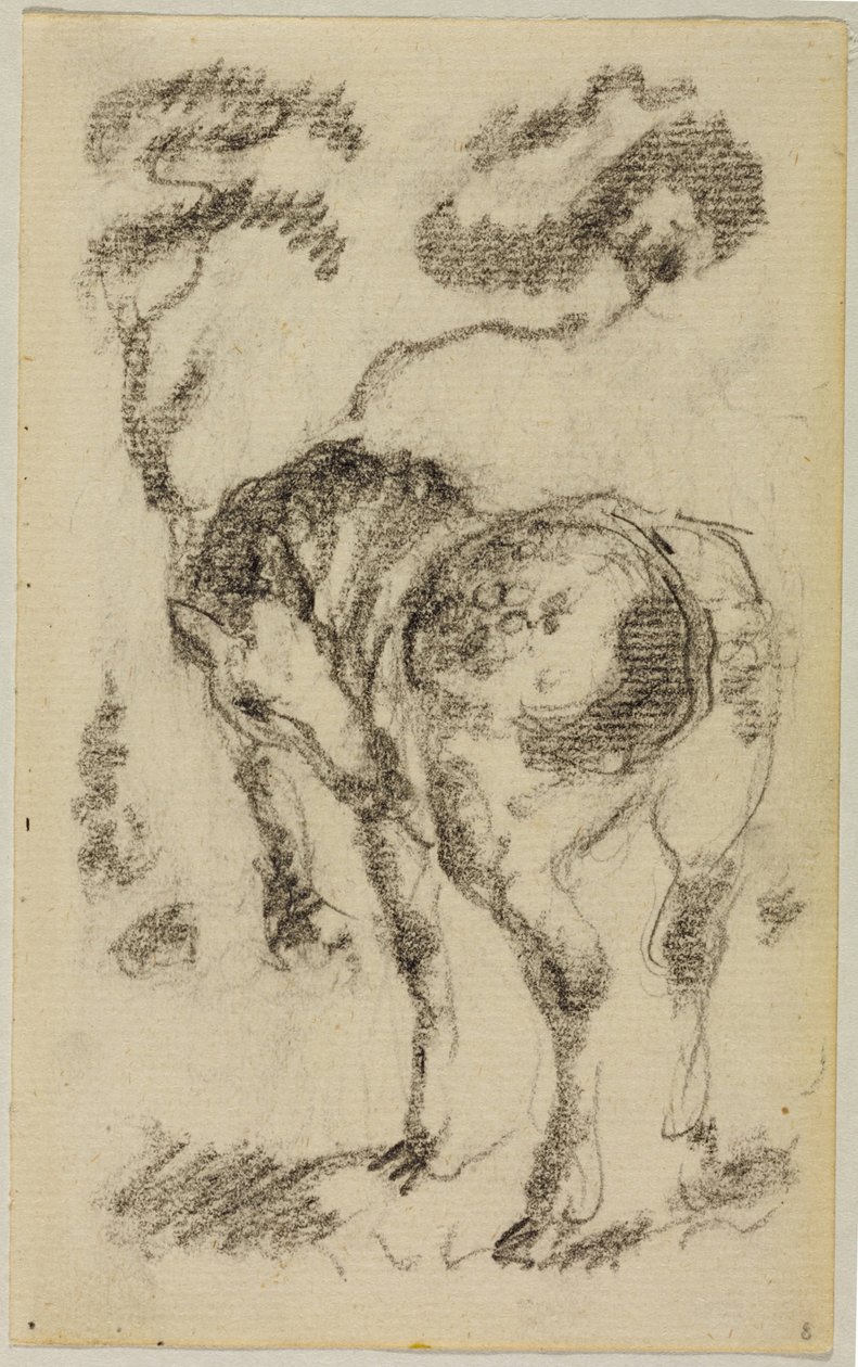 站立的马与树 作者 弗朗兹·马克（Franz Marc）