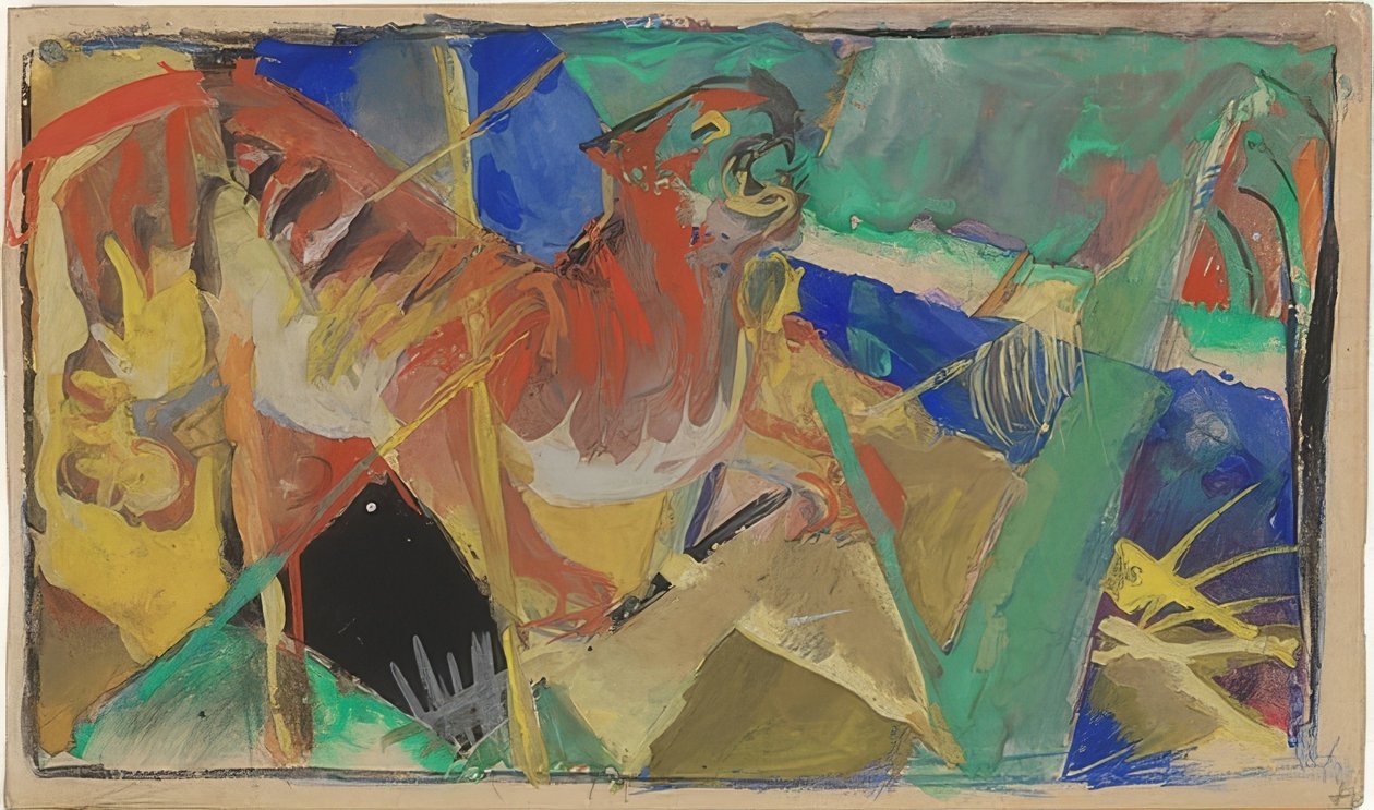 老虎在丛林中。 1912-13 作者 弗朗兹·马克（Franz Marc）