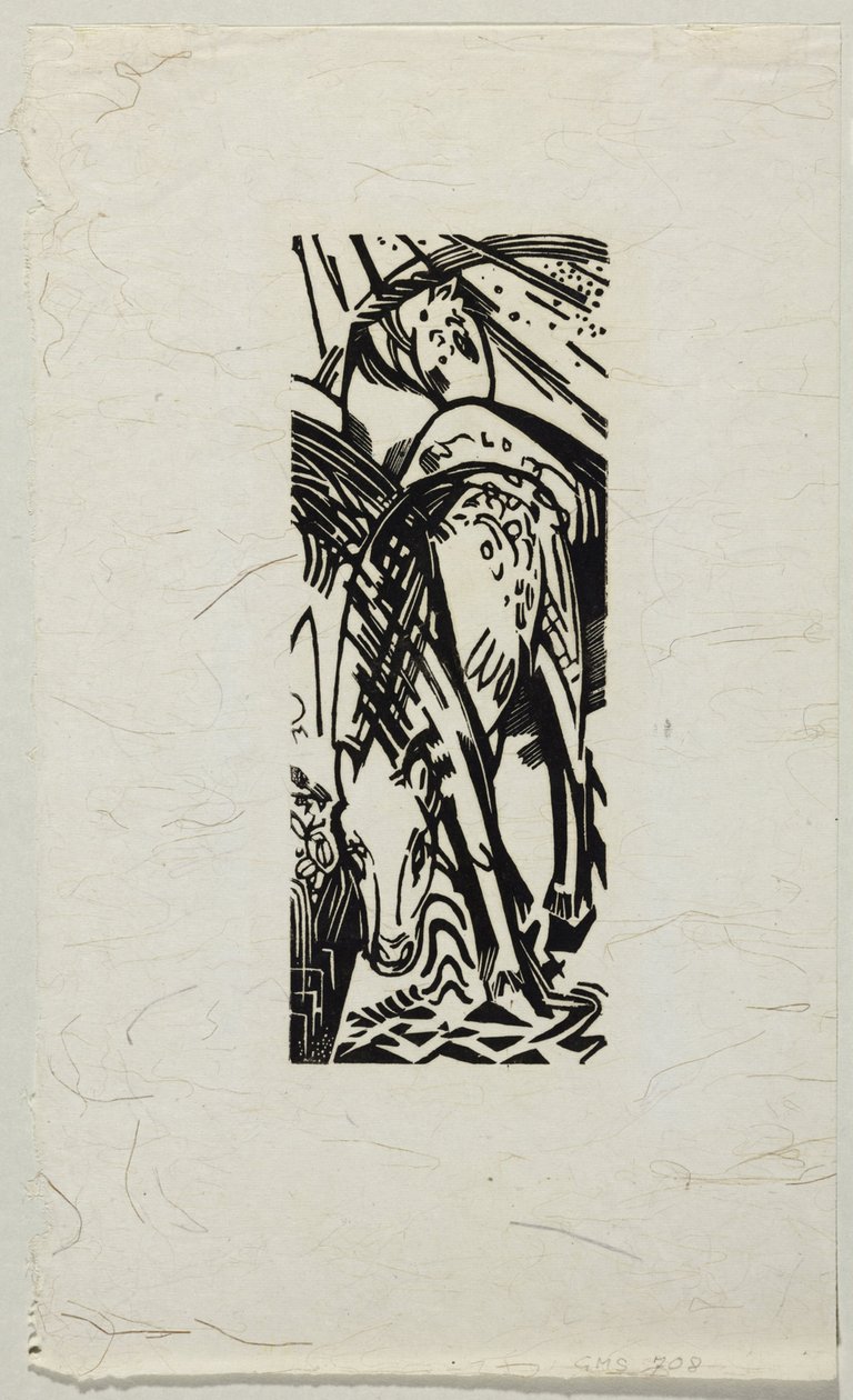 饮马 作者 弗朗兹·马克（Franz Marc）