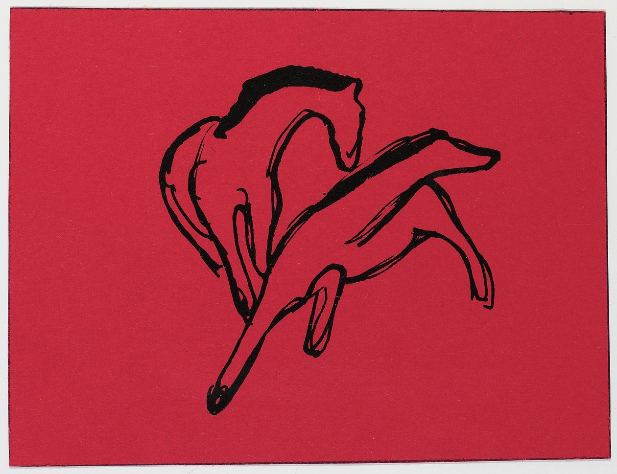 两匹马 作者 弗朗兹·马克（Franz Marc）