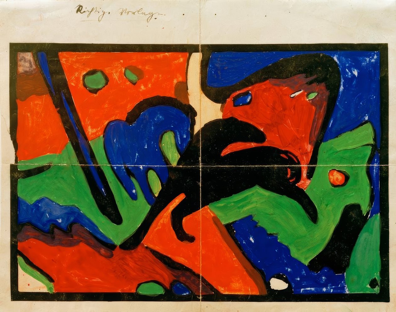 两匹马 作者 弗朗兹·马克（Franz Marc）