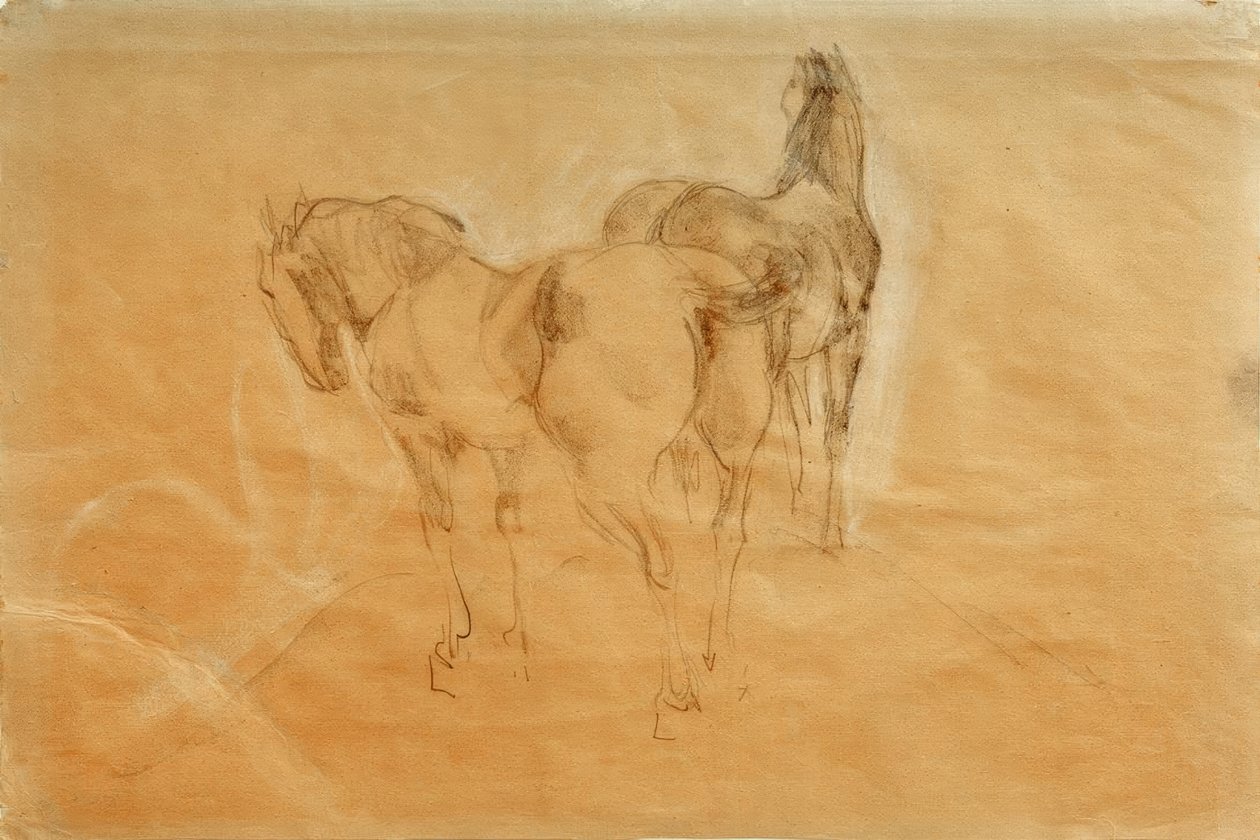 两匹马 作者 弗朗兹·马克（Franz Marc）