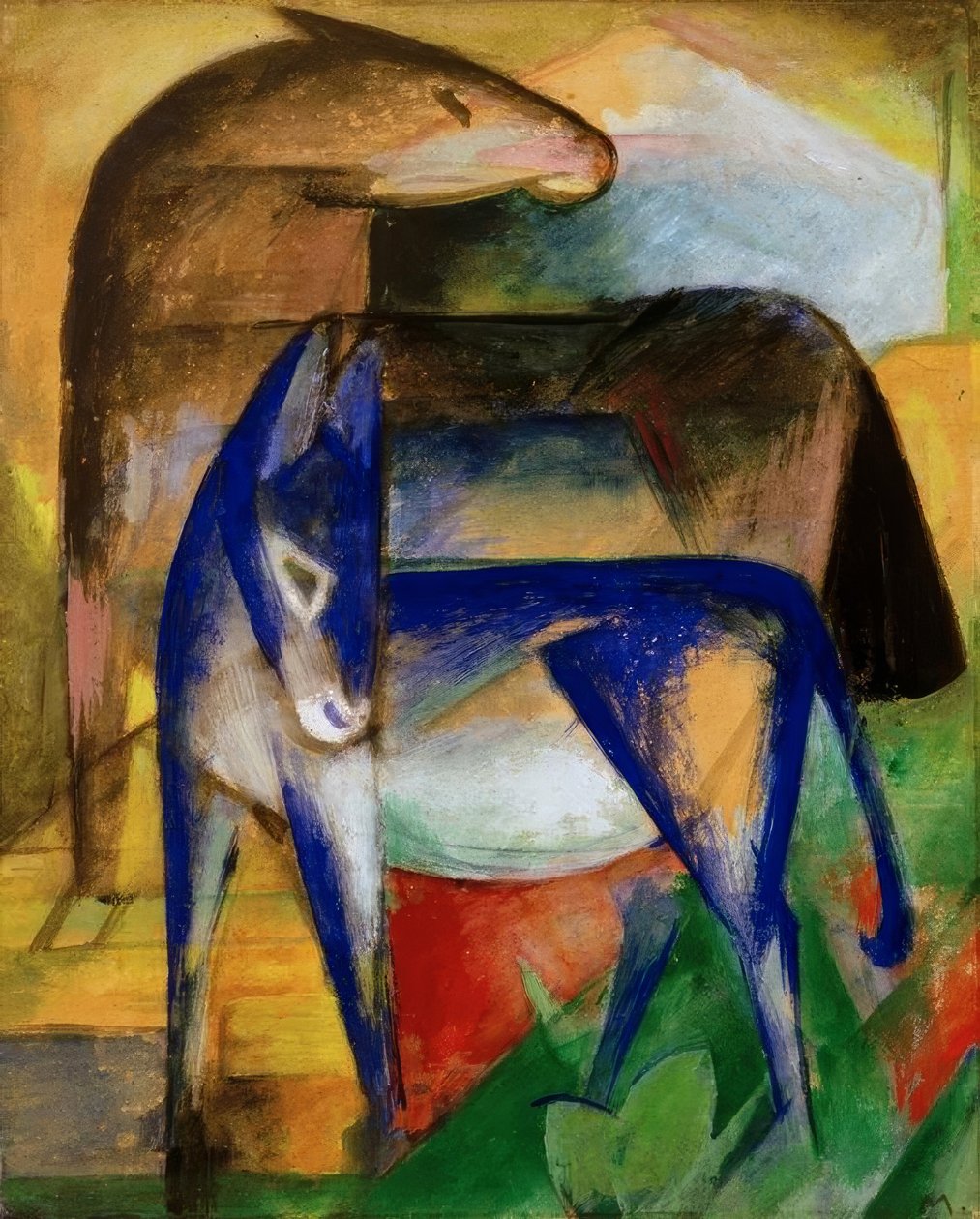 两只蓝驴 作者 弗朗兹·马克（Franz Marc）
