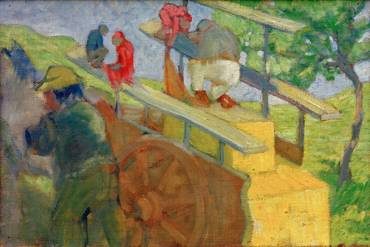 猴子在购物车上 作者 弗朗兹·马克（Franz Marc）
