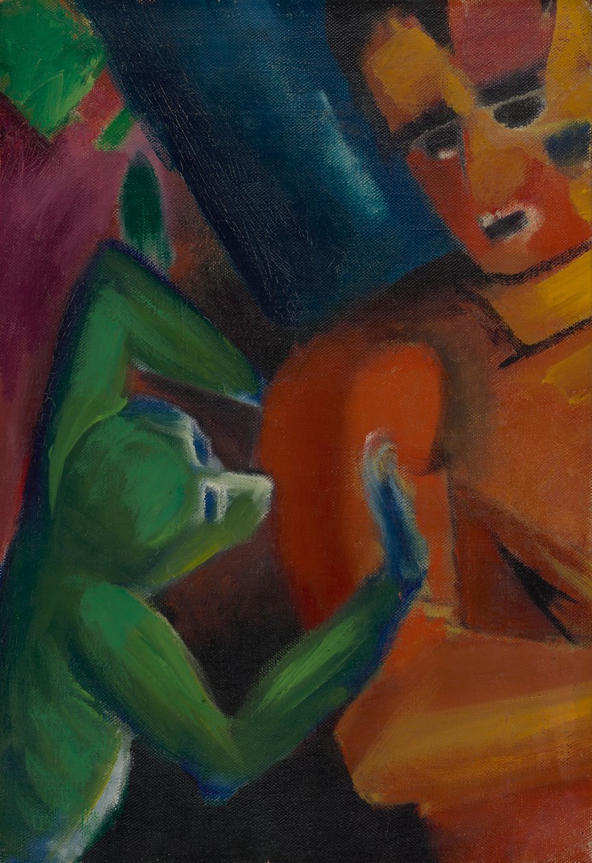 猴子和人类 作者 弗朗兹·马克（Franz Marc）