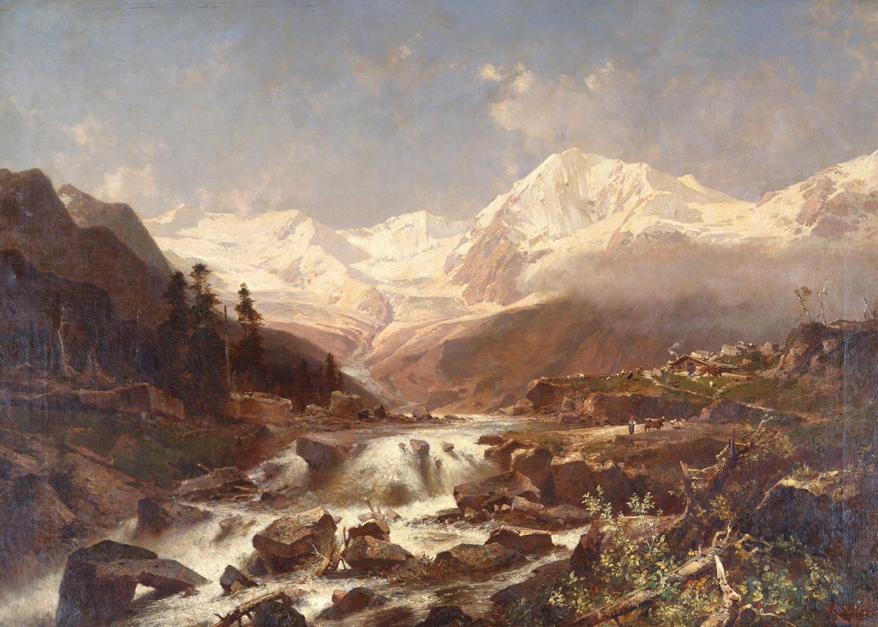 Koenigspitze-Tirol，1877年 作者 弗朗茨·理查德·安特伯格