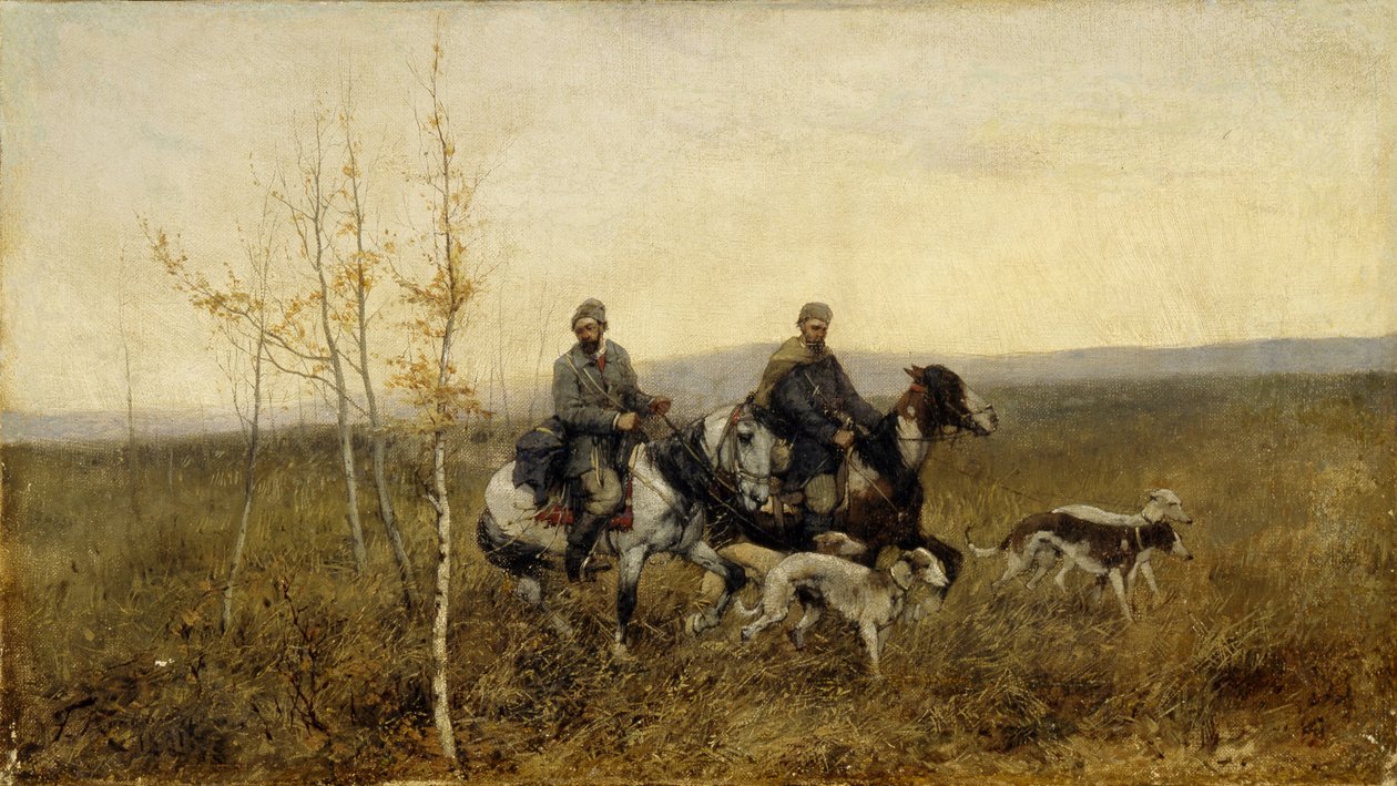 猎人，1881年 作者 弗朗兹·鲁博（Franz Roubaud）