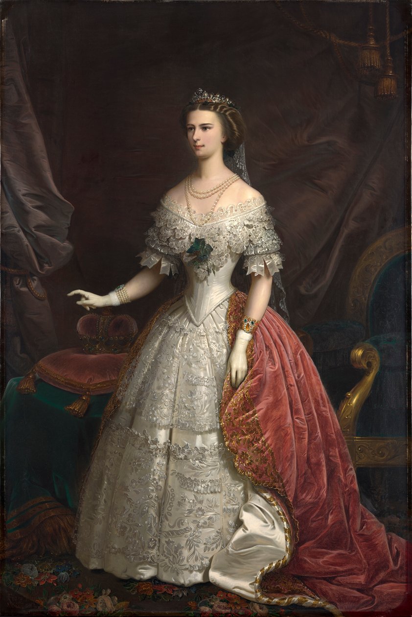 巴伐利亚的伊丽莎白画像，1869年。 作者 弗朗兹·拉斯（Franz Russ the Younger）