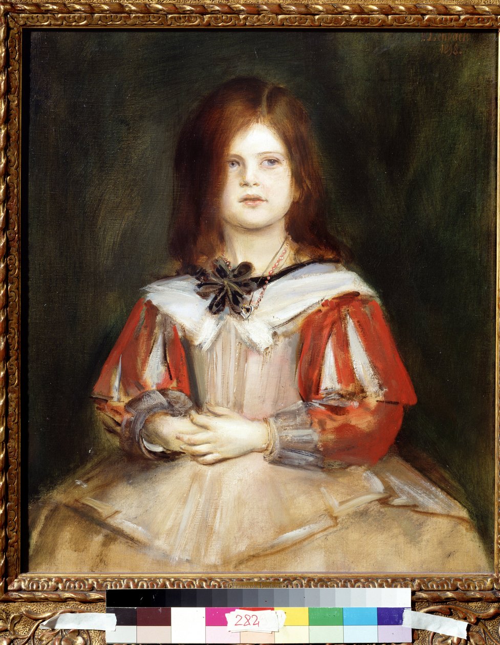 加布里埃拉-伦巴赫（画家的女儿）的肖像。弗朗茨-冯-伦巴赫（1836-1904 年）的画作 作者 弗朗兹·塞拉夫·冯·伦巴赫