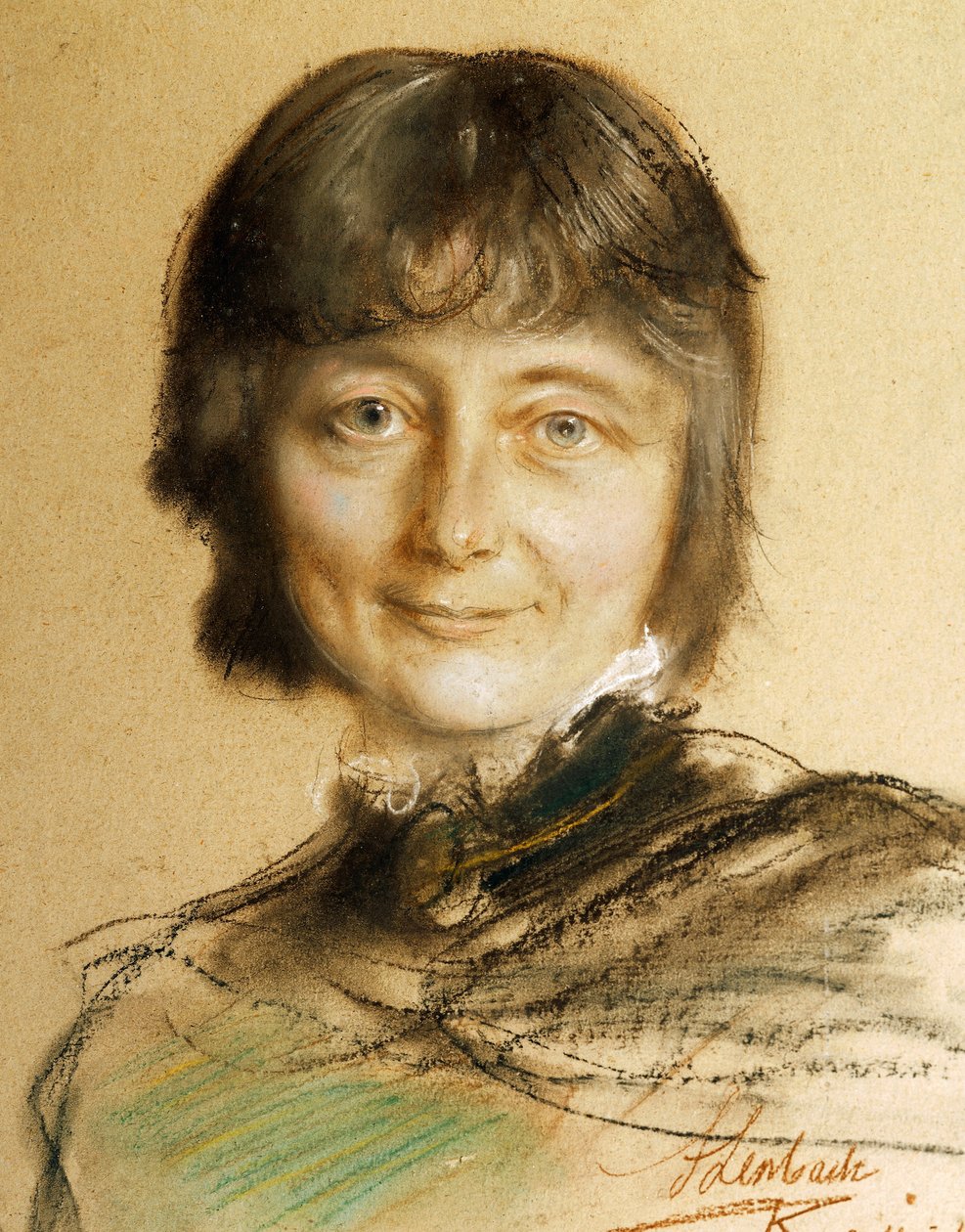 尼娜-哈格鲁普（Bergen 1845-Copenhagen）的画像 作者 弗朗兹·塞拉夫·冯·伦巴赫