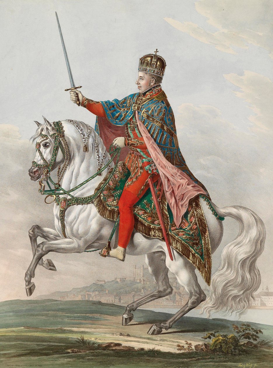 奥地利皇帝斐迪南一世（1793-1875 年），匈牙利国王。 作者 弗朗兹·沃尔夫（Franz Wolf）