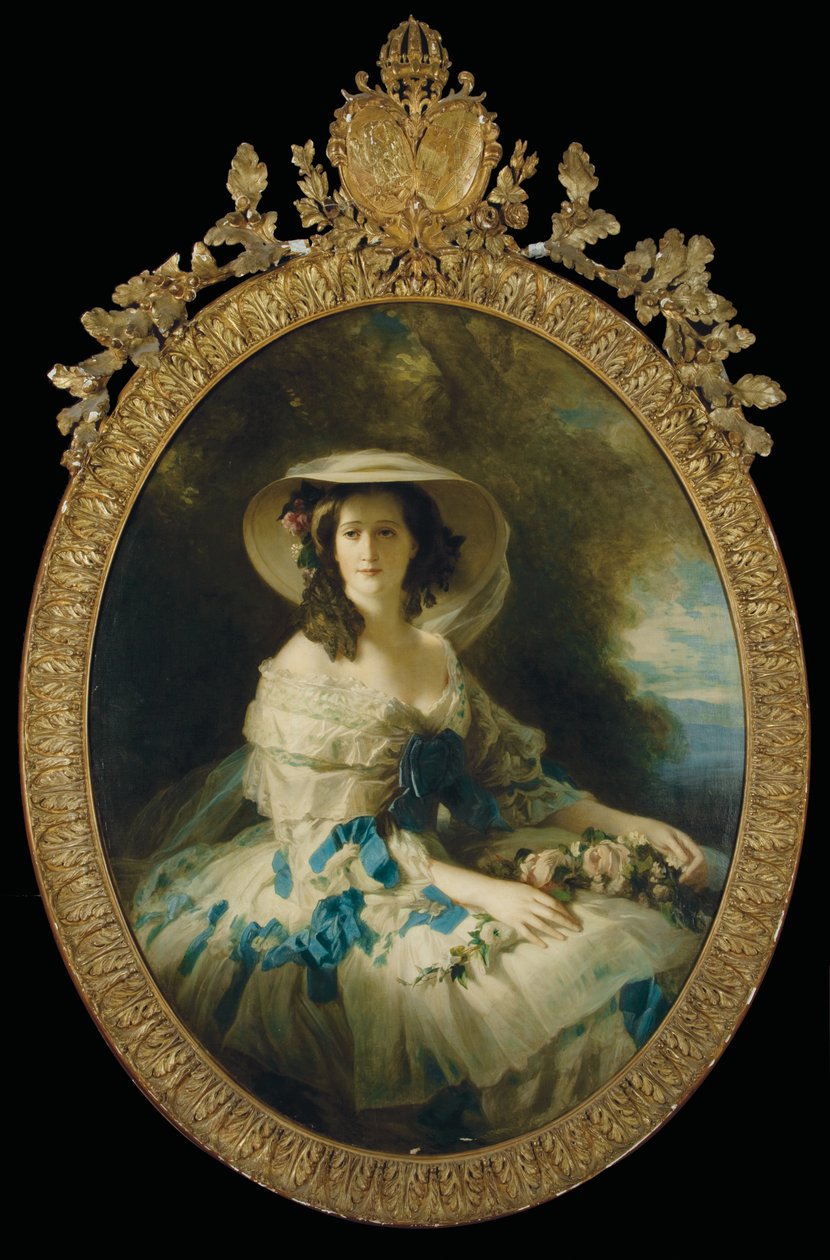 欧仁妮皇后的肖像（布面油画） 作者 弗朗兹·萨维尔（弗朗兹·萨维尔（Winterhalter）工作室）