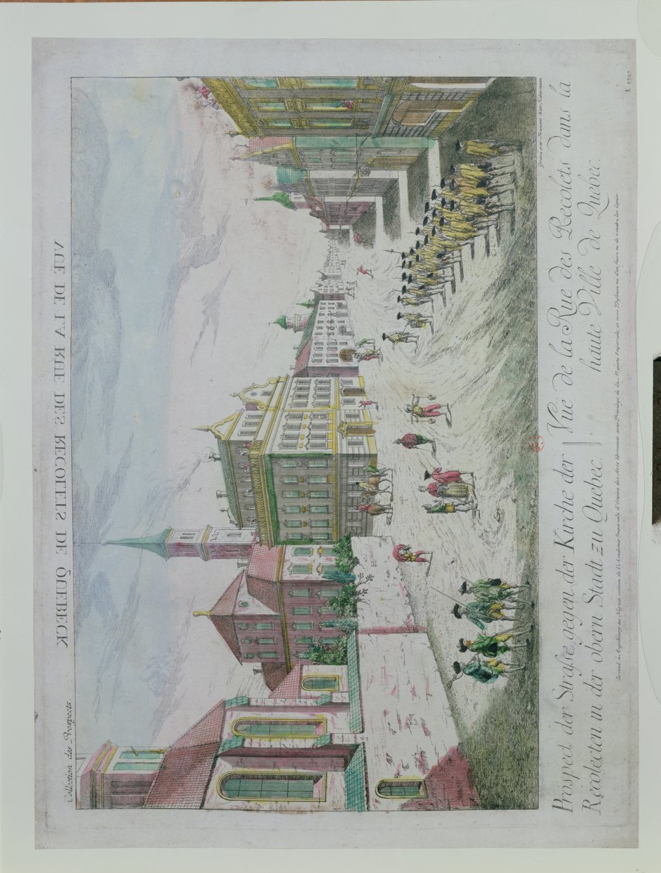 魁北克Recolets街，来自&39;Prospect Collection&39; 作者 弗朗兹·泽维尔·哈伯曼