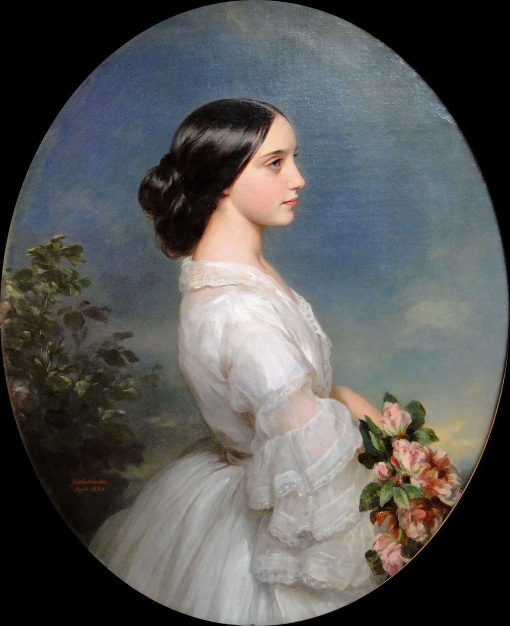 卡门·阿瓜多（Carmen Aguado），蒙莫朗西公爵夫人，1860年。 作者 弗朗茨泽维尔温特哈尔特