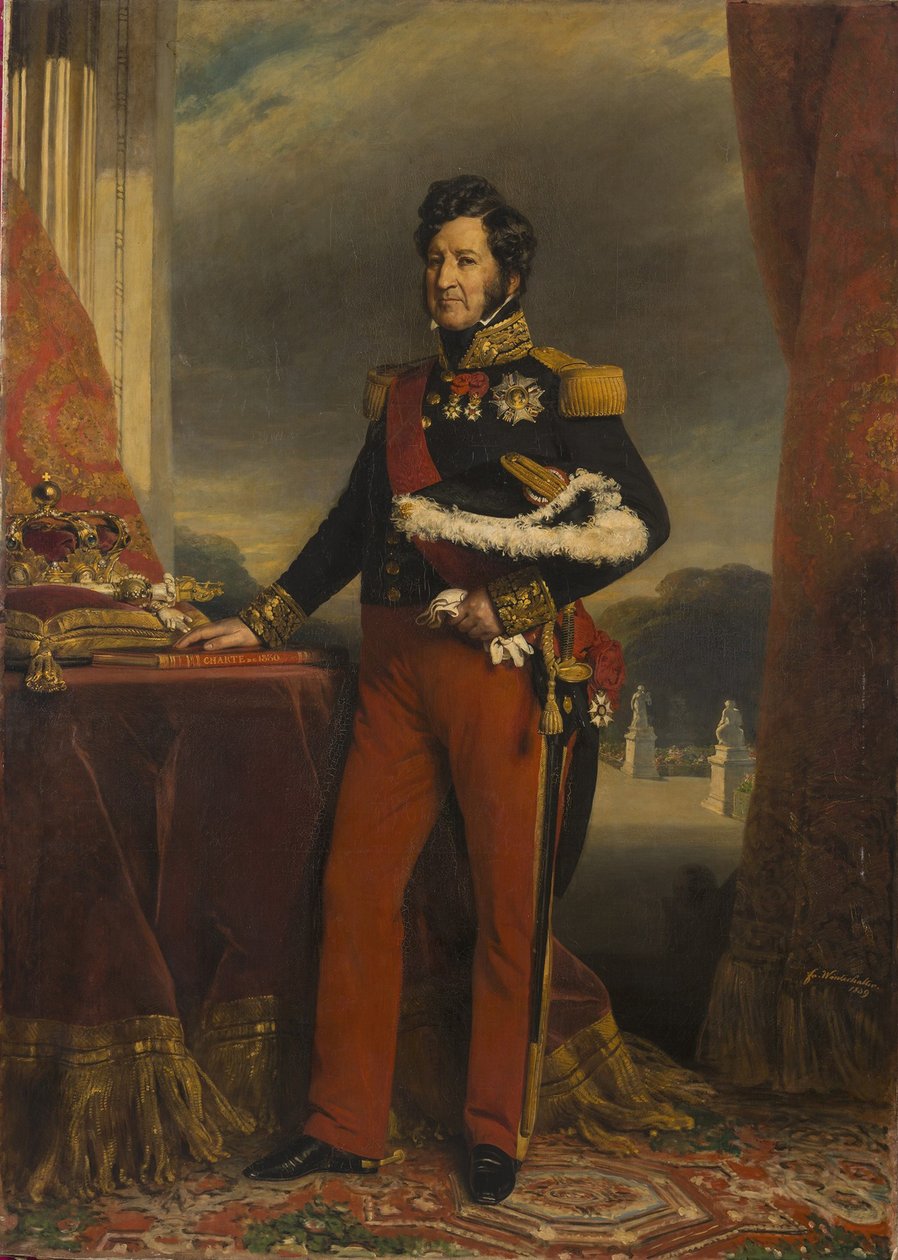 法国：  路易-菲利普一世，法兰西国王（1773-1850 年）身着将官制服的路易-菲利普一世 作者 弗朗茨泽维尔温特哈尔特