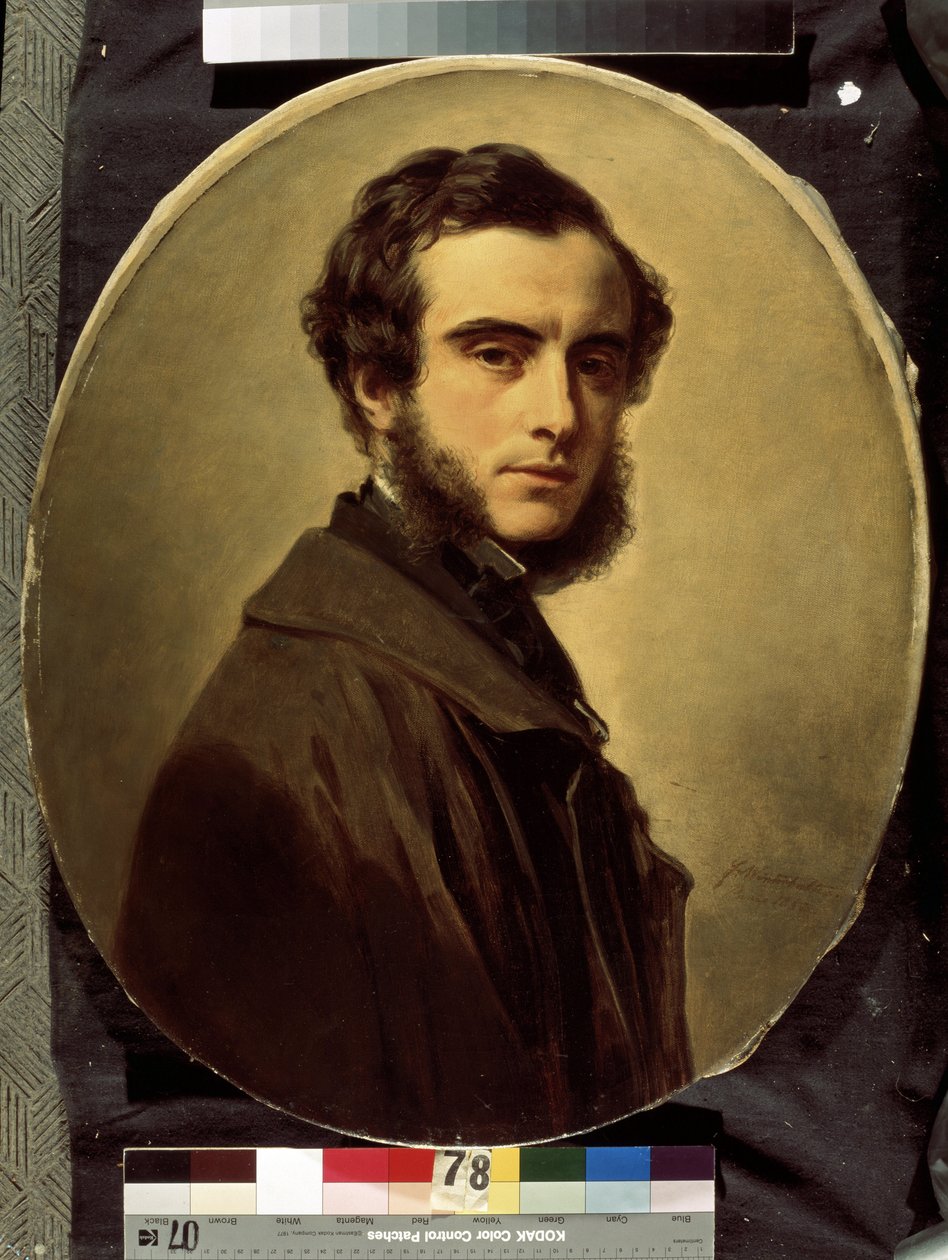 帕维尔-彼得洛维奇-舒瓦洛夫伯爵肖像（1830-1908 年）（Portrait of count Pavel P.Shuvalov）。Franz Xavier Winterhalter（1805-1873 年）绘制。布面油画，65 x 55 厘米 作者 弗朗茨泽维尔温特哈尔特