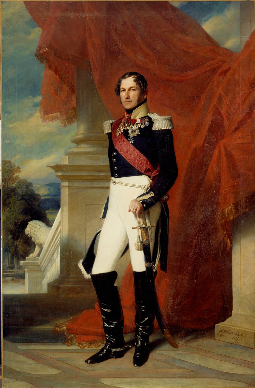 比利时国王利奥波德一世 (1790-1865) 脚下的肖像 Xaver Winterhalter (1806-1873) 1840 年 2,78x1,81 m 作者 弗朗茨泽维尔温特哈尔特