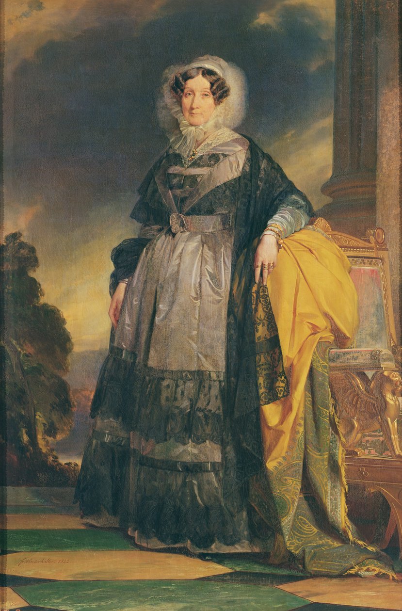 沙特尔小姐的奥尔良奥尔良阿德莱德肖像（1777-1848），被称为阿德莱德夫人 作者 弗朗茨泽维尔温特哈尔特
