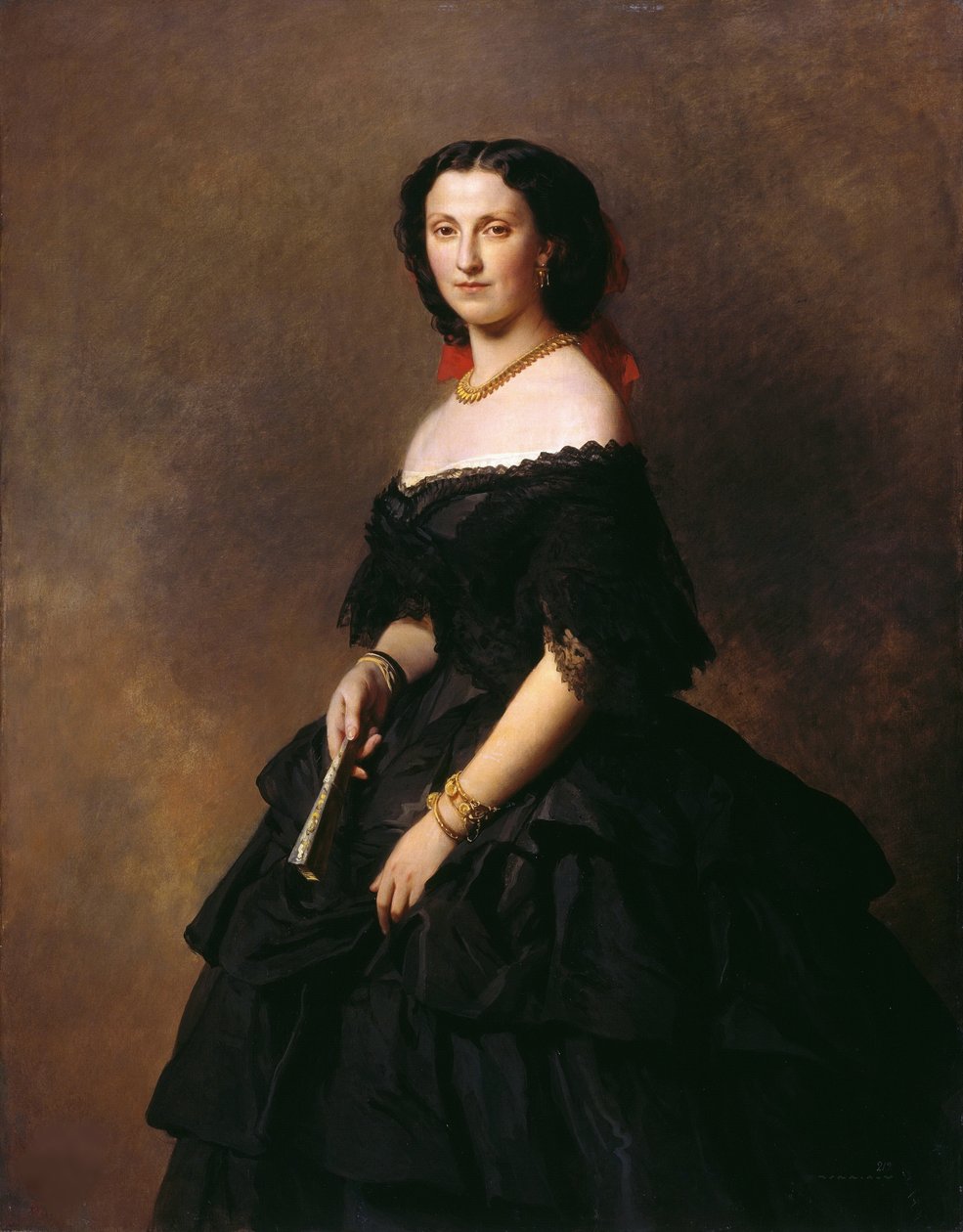 公爵夫人Chernysheva 1826-1902年的Elizaveta Alexandrovna Baryatinskaya公爵夫人的画像。 作者 弗朗茨泽维尔温特哈尔特