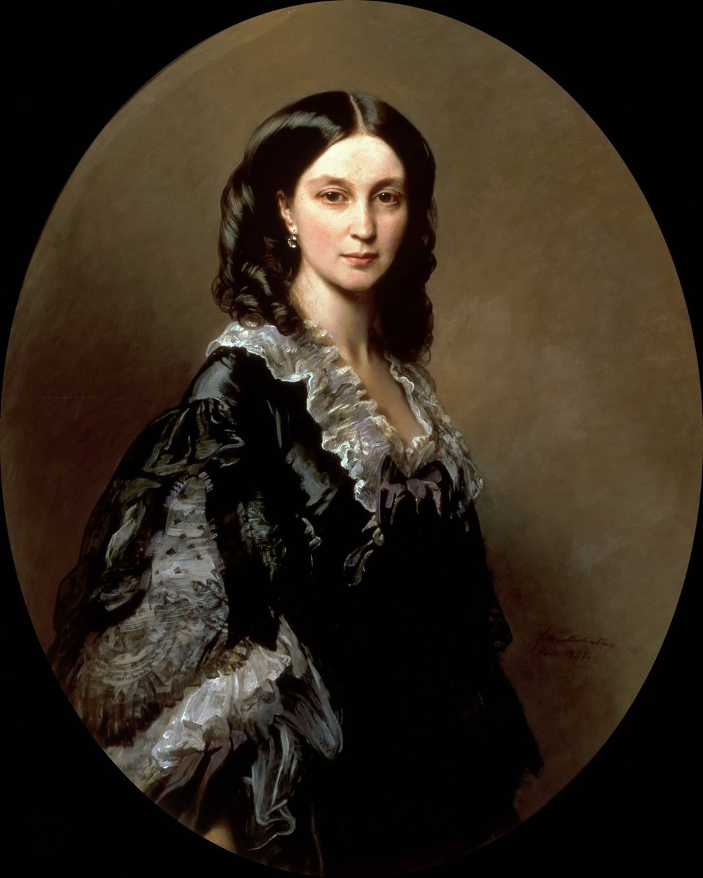 公爵夫人肖像Elizaveta Alexandrovna Baryatinskaya，任尼公主Chernysheva 1826-1902年，1858年 作者 弗朗茨泽维尔温特哈尔特