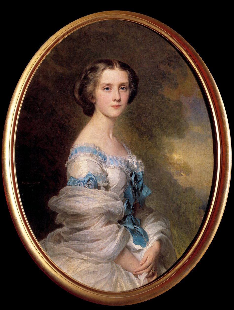 Louise Sophie Melanie Renouard de Bussiere 的肖像，Edmond de Pourtales 伯爵夫人（1836-1914） Xaver Winterhalter 的绘画（1806-1873）1857 年私人收藏 作者 弗朗茨泽维尔温特哈尔特