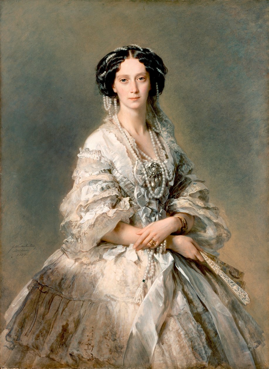 玛丽亚·亚历山大（Maria Alexandrovna）肖像，1857年 作者 弗朗茨泽维尔温特哈尔特