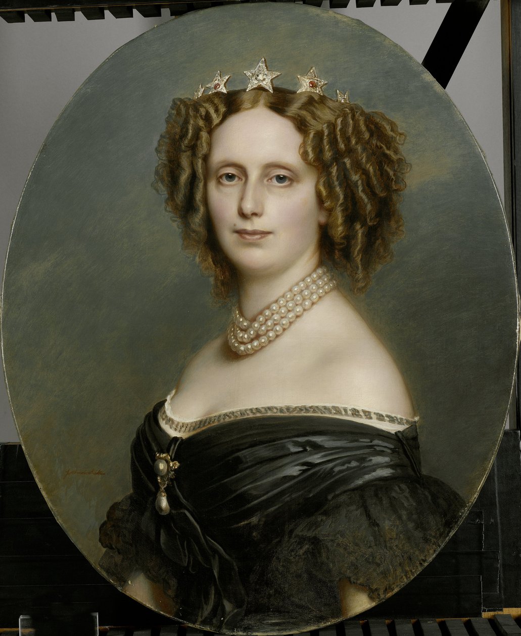符腾堡公主索菲亚·弗雷德里卡·玛蒂尔达（Sophia Frederika Mathilda，1818-77 年）的肖像 作者 弗朗茨泽维尔温特哈尔特
