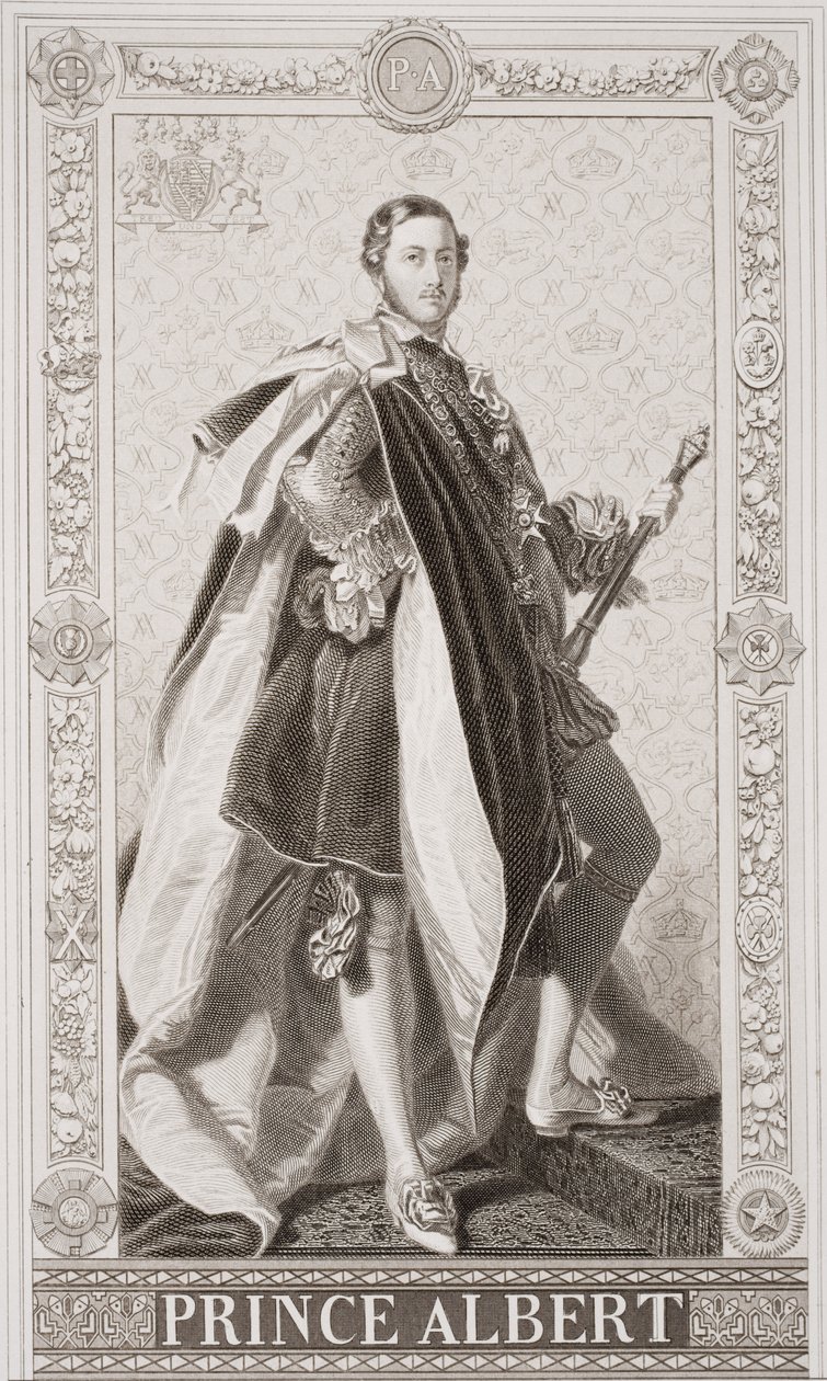 阿尔伯特亲王（1819-61）来自“英国和苏格兰历史插图”第二卷 作者 弗朗茨泽维尔温特哈尔特