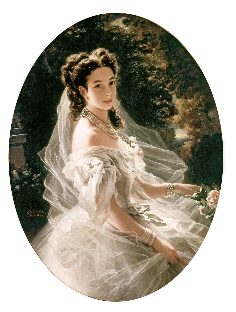 公主Pauline von Metternich，1860年 作者 弗朗茨泽维尔温特哈尔特