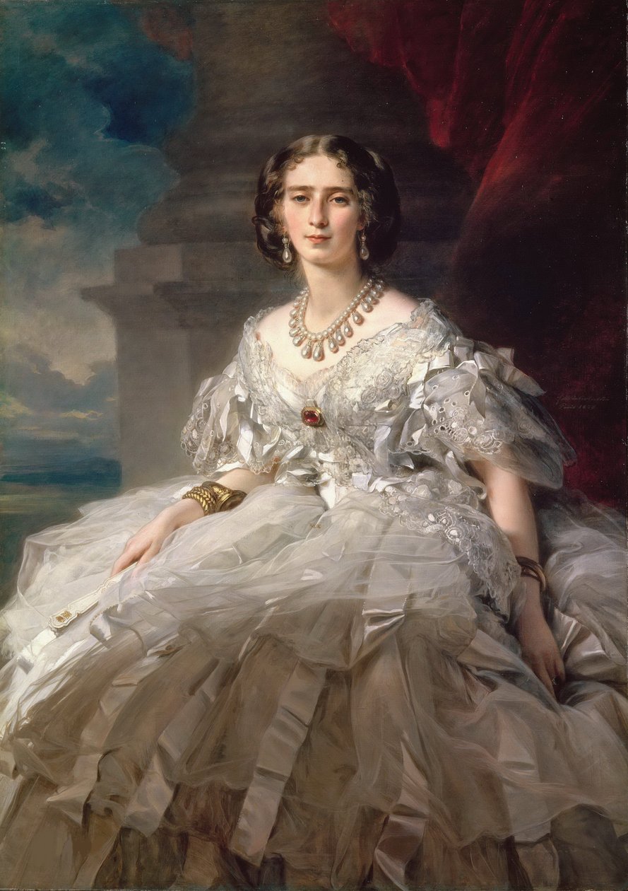 Princesse Tatiana Youssoupov (Ioussoupov, Youssoupoff) - 公主 Tatiana Yusupova (1828-1879) 的肖像，由 Winterhalter, Franz Xavier (1805-1873)。 布面油画，c。 1858 年。尺寸：148x104 厘米。 国家冬宫，圣彼得堡 作者 弗朗茨泽维尔温特哈尔特